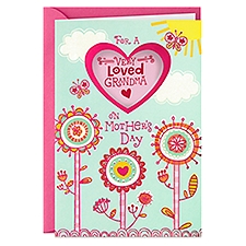Hallmark Mother's Day Card for Grandmother from Kids (Very Loved Grandma Sticker), 1 Ounce