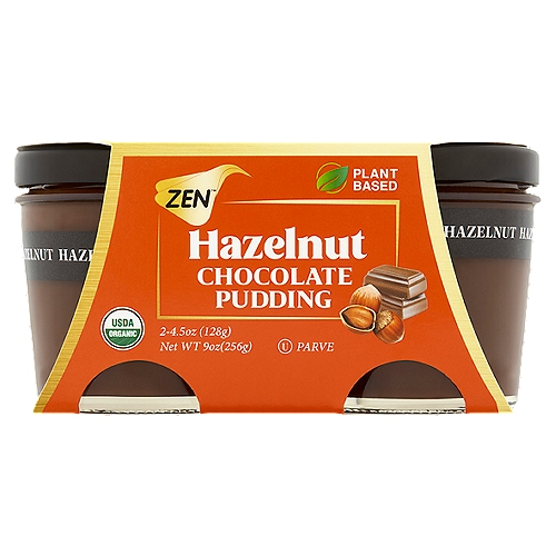 Zen Plant Based Hazelnut Chocolate Pudding, 4.5 oz, 2 count