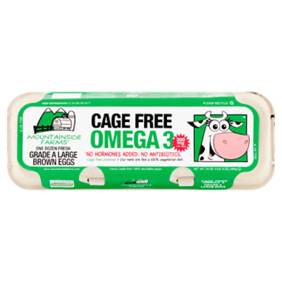 Mountainside Farms Cage Free Omega-3 Grade A Brown Eggs, Large, 12 count, 24 oz