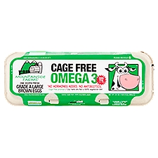 Mountainside Farms Cage Free Omega-3 Grade A Brown Eggs, Large, 12 count, 24 oz