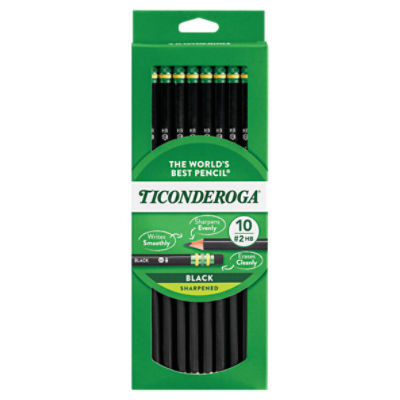 Ticonderoga The World's Best Pencil Sharpened #2 HB Pencils, 10 count