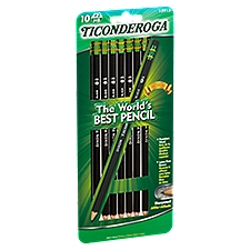 Ticonderoga The World's Best Pencil Sharpened #2 HB Pencils, 10 count, 1 Each