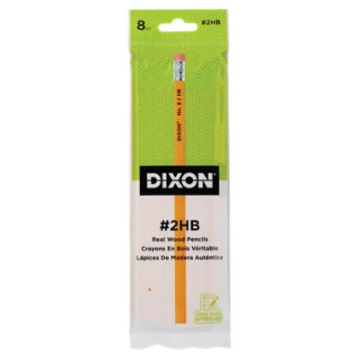 Dixon 100 Real Wood No. 2 (HB) Pencils, 8 count