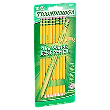 Ticonderoga Sharpened Soft #2 HB Pencils, 10 count, 10 Each