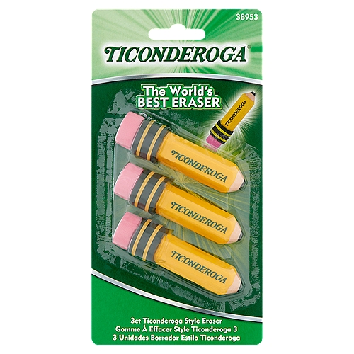 Ticonderoga Style Eraser, 3 count