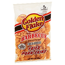 Golden Flake Fried Pork Skins, Barbecue Chicharrones, 3.5 Ounce