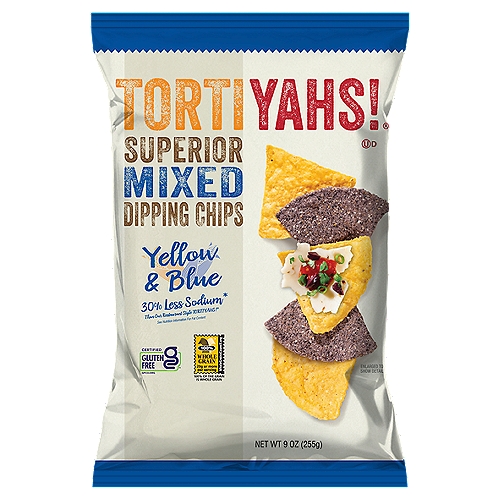 Tortiyahs! Yellow & Blue Superior Mixed Dipping Chips, 9 oz