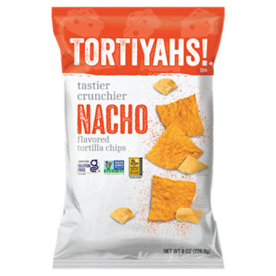 Tortiyahs! Nacho Flavored Tortilla Chips, 8 oz