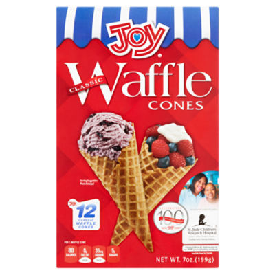 Joy Classic Waffle Cones, 12 count, 7 oz