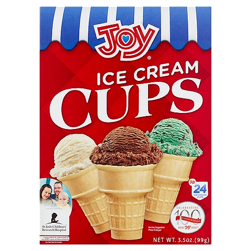 Joy Ice Cream Cups, 24 count, 3.5 oz