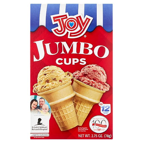 Joy Jumbo Cups, 12 count, 2.75 oz
Feed the Birds.
Bird Feeder Cones:
All you need is a Joy® Jumbo Cup, peanut butter, bird seed and twine!