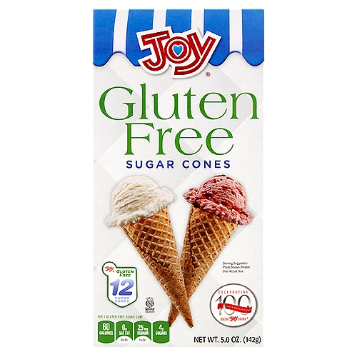 Joy Gluten Free Sugar Cones, 12 count, 5.0 oz
Say No to Gluten
Decorate a tree any time of the year!
