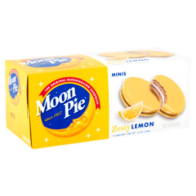 Moon Pie Zesty Lemon Mini Pies, 12 count, 12 oz