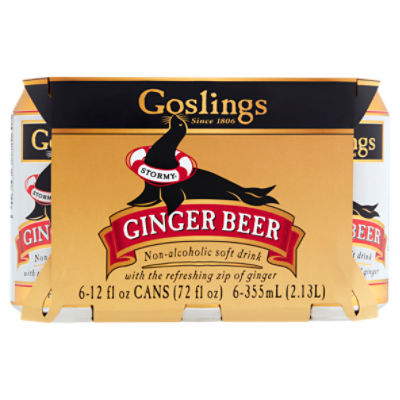 Goslings Stormy Ginger Beer, 12 fl oz, 6 count