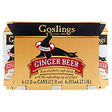Goslings Stormy Ginger Beer, 12 fl oz, 6 count, 72 Fluid ounce