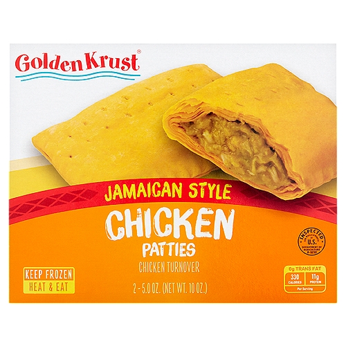 Golden Krust Jamaican Style Chicken Turnover Patties, 5.0 oz, 2 count