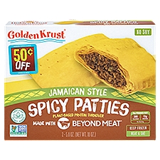 Golden Krust Jamaican Style Plant-Based Protein Turnover Spicy Patties, 5.0 oz, 2 count, 10 Ounce