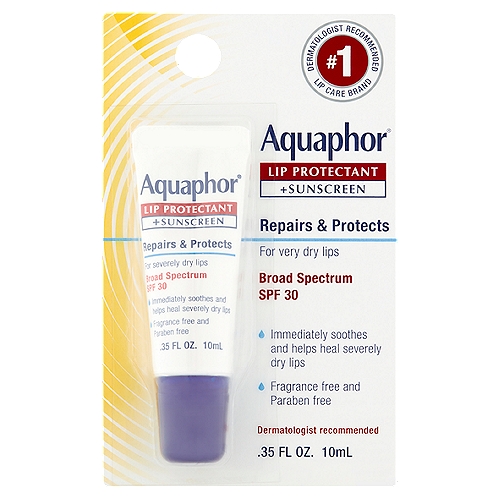Aquaphor Broad Spectrum Lip Protectant +Sunscreen, SPF 30, .35 fl oz