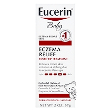 Eucerin Baby Eczema Relief Flare-Up Treatment Colloidal Oatmeal Skin Protectant Cream, 2 oz