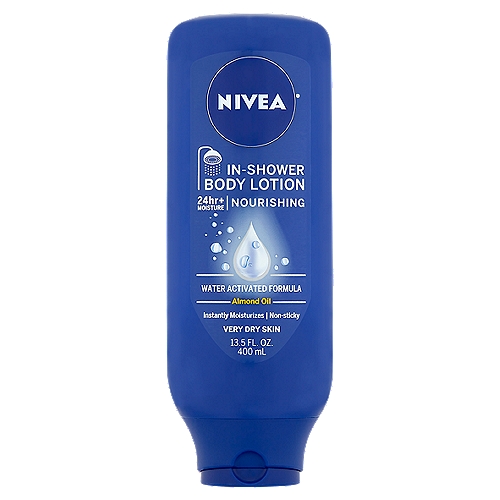 Nivea Very Dry Skin Nourishing Almond Oil In-Shower Body Lotion, 13.5 fl oz