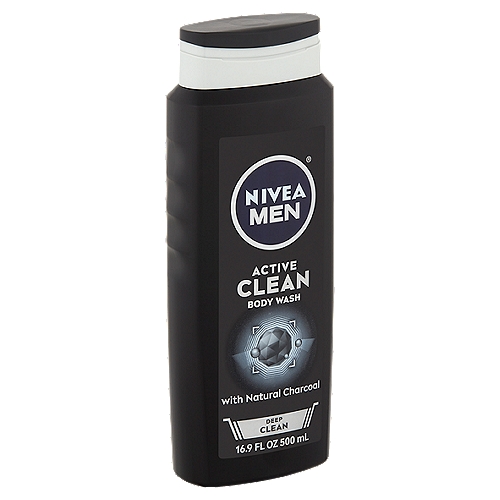 Nivea Men Active Clean Deep Clean Body Wash, 16.9 fl oz
Deeply cleanses skin and draws out dirt, oil, and sweat like a magnet.