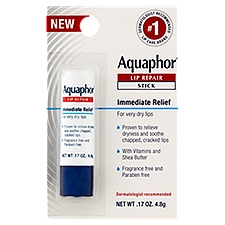Aquaphor Immediate Relief Lip Repair Stick, .17 oz, 0.17 Ounce
