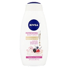 Nivea Wild Berries & Hibiscus Refreshing Body Wash, 20 fl oz