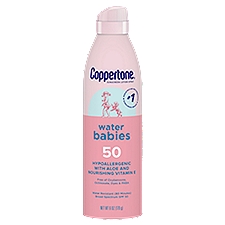 Coppertone Sunscreen Lotion Spray Water Babies SPF 50, 6 Ounce