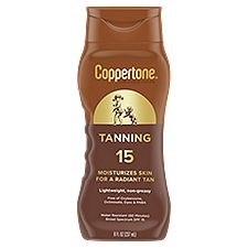 Coppertone Tanning Broad Spectrum Sunscreen Lotion, SPF 15, 8 fl oz