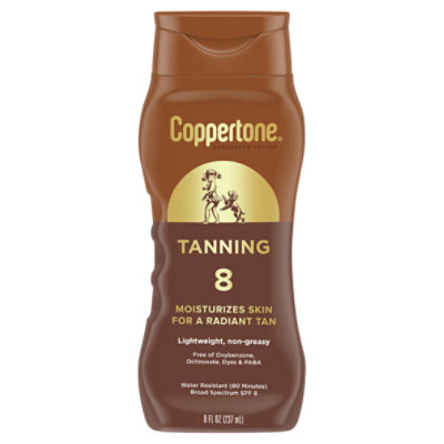 Coppertone Tanning Broad Spectrum Sunscreen Lotion, SPF 8, 8 fl oz