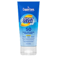 Coppertone Sport Clear Broad Spectrum SPF 50, Clear Sunscreen, 5 Fluid ounce