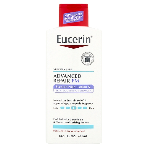 Eucerin Very Dry Skin Advanced Repair PM Scented Night Lotion, 13.5 fl oz