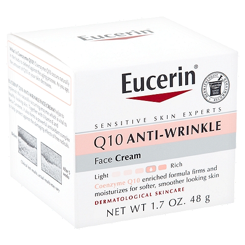 Metode Teoretisk anklageren Eucerin Q10 Anti-Wrinkle Face Cream, 1.7 oz