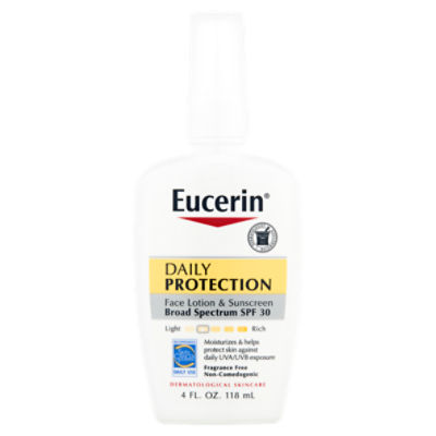 Eucerin Daily Protection Broad Spectrum Face Lotion & Sunscreen, SPF 30, 4 fl oz