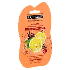 Freeman Feeling Beautiful Clearing Sweet Tea + Lemon Peel-Off Clay Mask, 0.5 fl oz