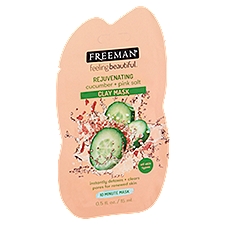 Freeman Clay Mask Rejuvenating Cucumber + Pink Salt, 0.5 Fluid ounce