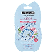 Freeman Feeling Beautiful Gel Cream Mask, Hydrating Glacier Water + Pink Peony, 0.5 Fluid ounce