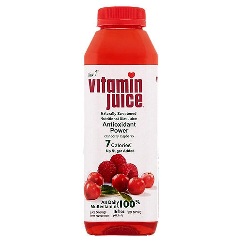 Vita-J Vitaminjuice Cranberry Raspberry Juice Beverage, 16 fl oz
