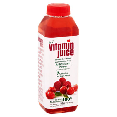 VitaJ Vitaminjuice Cranberry Raspberry Juice Beverage, 16 fl oz