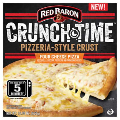 Red Baron Crunch Time Pizzeria-Style Crust Four Cheese Pizza, 14.90 oz