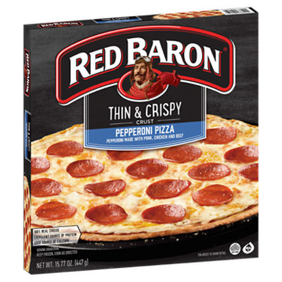 Red Baron Thin & Crispy Crust Pepperoni Pizza, 15.77 oz