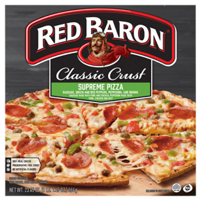 Red Baron Classic Crust Supreme Pizza, 23.45 oz, 23.45 Ounce