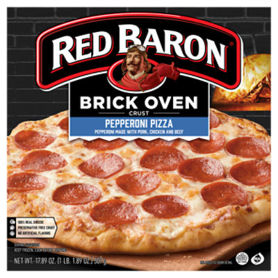 Red Baron Brick Oven Crust Pepperoni Pizza, 17.89 oz, 17.89 Ounce