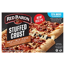 Red Baron Stuffed Crust Ham, Pepperoni & Sausage Meat-Trio Pizza, 24.66 oz