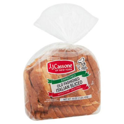 J.J. Cassone of New York Enriched Old Fashioned Italian Sliced Bread, 16 oz