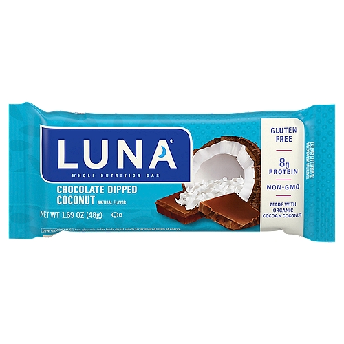 Luna Chocolate Dipped Coconut Whole Nutrition Bar, 1.69 oz