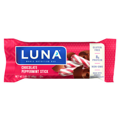 LUNA Bar Chocolate Peppermint Stick Gluten-Free Snack Bar, 1.69 oz