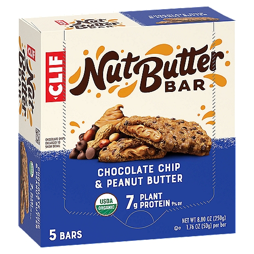 CLIF® Nut Butter Bar Chocolate Chip & Peanut Butter 5 ct Box
Low Glycemic
Low-glycemic-index foods digest slowly for prolonged levels of energy.