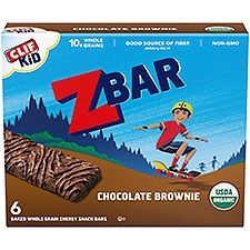 CLIF Kid Zbar Chocolate Brownie Organic Soft Baked Snack Bars, 1.27 oz, 6 Count, 7.62 Ounce