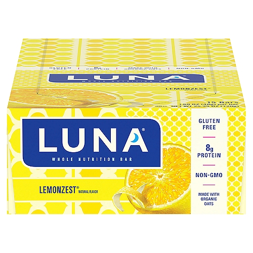 Luna Lemonzest Whole Nutrition Bar, 1.69 oz, 15 count